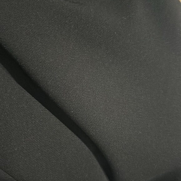 Carmen Marc Valo infusion14 black evening gown white side ruffle full length nwt - Picture 10 of 12